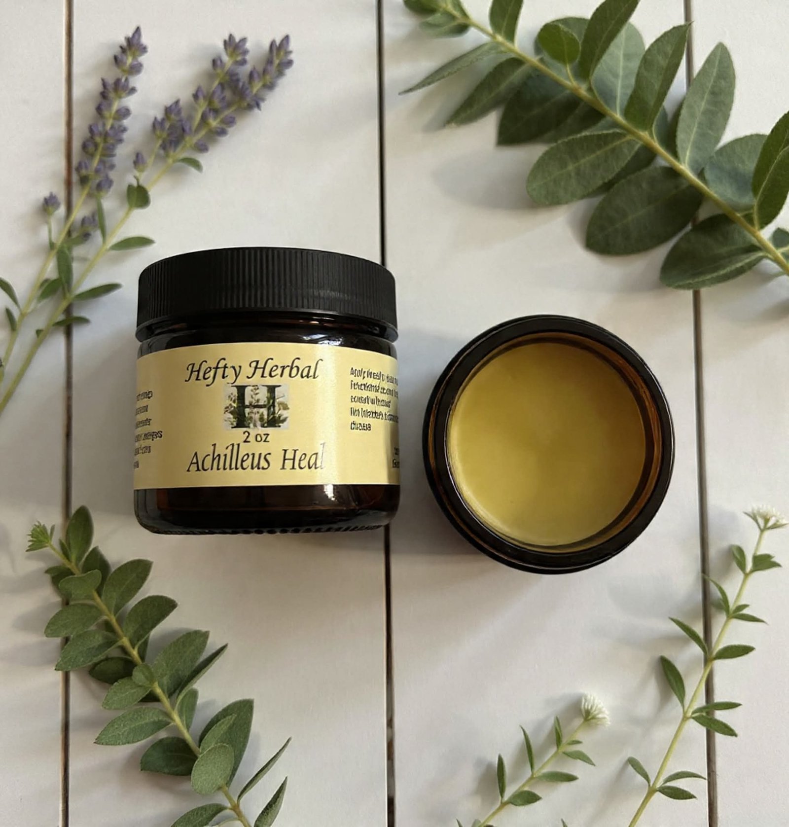 Yarrow herbal salve for distressed skin and dry skin 2 oz jar made in Grafton NH
