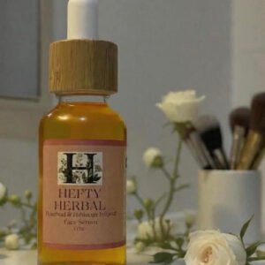 Botanical face serum with rosebud and hibiscus infused sunflower oil 1 oz made in Grafton NH